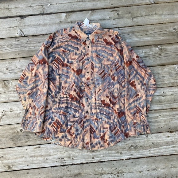 Vintage 1995 Christian Dior Abstract Button Up Shirt XL - Picture 6 of 15